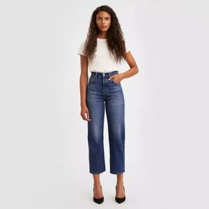 Levi's | Ribcage Straight Ankle HIgh Rise Raw Hem‎ Denim Jeans Size 29/8 Classic